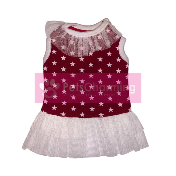 Red and White Star Dress